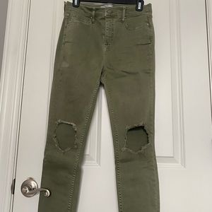 Free people army green jeans